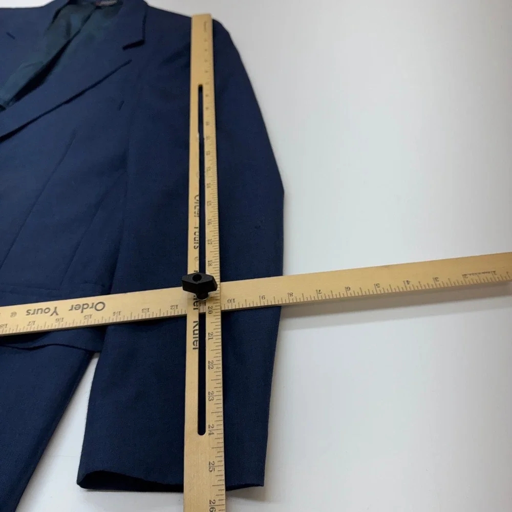 Woolrich Blazer Mens 44L Blue Vintage Preppy Dark Academia